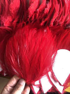 Rose vif artisanat bricolage tampons de plumes naturelles pour les femmes chapeau chapellerie pince à cheveux accessoire bandeau Fascinator fleur mariage décor - Product Image 2