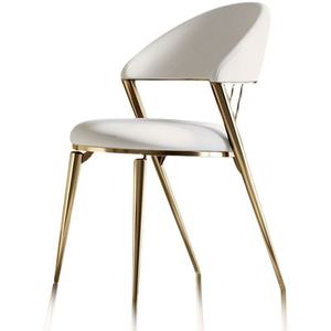 Chaise de salle à manger décontractée moderne avec dossier, luxe accessible pour la maison et les petits appartements, style scandinave, métal - Product Image 6
