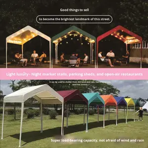 Tente de protection solaire extérieure, <span class=keywords><strong>abri</strong></span> de pluie, structure en acier galvanisé épaissi, tissu Oxford, pour maison, parking, marché, stand - Product Image 5