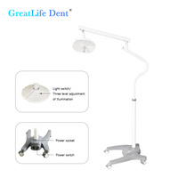 Lámpara de Examen sin Sombra Greatlife Dent 50000Lux para Odontología, Cirugía ENT, Veterinaria, con Sensor Táctil LED, Iluminación para Cirugía de Mascotas