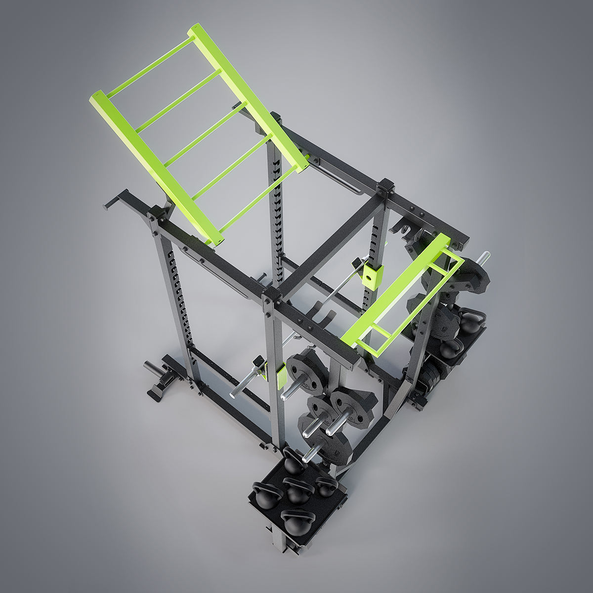 パワーラックベルトスクワットジムシステム6ポストケージ