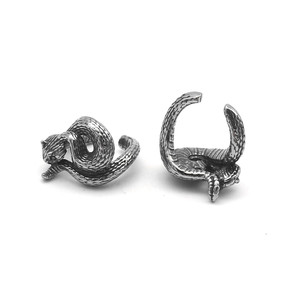 yunnique Snake <b>Cuff</b> <b>Earrings</b> Titanium Steel Animal Shape Fashion Jewelry <b>Ear</b> Clips For Men And Women - Product Image 2