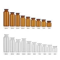 Flacons en verre transparent de 2 ml, 3 ml, 4 ml, 5 ml, 6 ml, 7 ml, 8 ml, 10 ml, 15 ml, 20 ml, 30 ml pour cosmétiques et médicaments pharmaceutiques