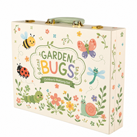 Jeu de Mahjong Personnalisé pour Enfants avec Marque Personnalisée, Tuiles en Acrylique Thème Insectes de Jardin, Jeu de Société Cadeau