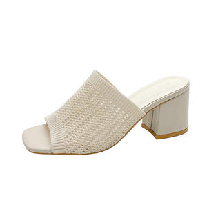 Infradito traspiranti da donna con <span class=keywords><strong>tacco</strong></span> <span class=keywords><strong>medio</strong></span> <span class=keywords><strong>tacco</strong></span> 2024 nuovo arrivo estivo <span class=keywords><strong>sandali</strong></span> con <span class=keywords><strong>tacco</strong></span> spesso taglie forti - Product Image 6