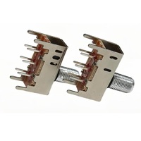 Interrupteur à glissière SS-23D03AT10.0 2P3T 50V 0.3A DPDT à trou traversant avec bouton fileté pour électronique DIY sur carte PCB