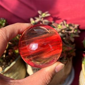 Esfera/Corazón de Cuarzo Rojo Fundido al por Mayor para Meditación, Piedra Preciosa para Joyería, Regalos y Decoración del Hogar - Product Image 2