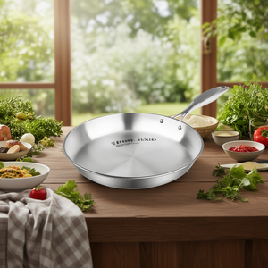 Sartén de Acero Inoxidable Db de 30 cm, Sartén Redonda para Cocina de Inducción, Diseño Minimalista - Product Image 2