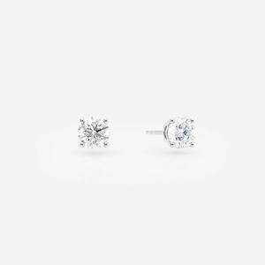 14K Gold Lab Grown Diamond Stud Earrings_ F+ VS-VVS Solitaire - Product Image 5