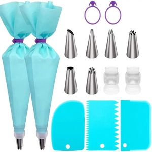 15Pcs Cake Decorating Tools Set Stainless Steel Piping Nozzles Cream Pastry Bags Scraper DIY <b>Baking</b> Icing Decor Kit - Product Image 1