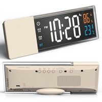 ZHX S801 LCD Großdisplay Digitaluhr mit Doppelalarm, Luftfeuchtigkeits- und Temperaturanzeige sowie Bluetooth-Lautsprecher
