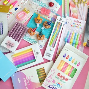 Cartoon Birthday Candles Star Shape Colorful Spiral Heart Party Cake Decoration Baking Supplies - Product Image 3