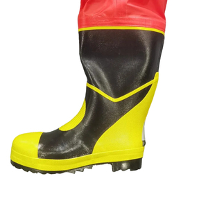 Combinaison de protection chimique jaune/rouge robuste et étanche aux gaz avec sac de transport SCBA pour opérations anti-incendie et produits chimiques dangereux - Product Image 6