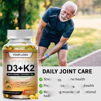 Ausreson OEM Vitamine D3 K2 B12 Gélules Souples Soutien Immunitaire Suppléments Végétaliens 50000mg Calcium Vitamine D3 K2 Gélules Souples