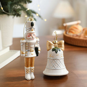 Pendentifs de Noël en plastique en gros, Père Noël, bonhomme de neige, flocon de neige, <span class=keywords><strong>casse</strong></span>-<span class=keywords><strong>noisette</strong></span>, décorations suspendues pour les fêtes de Noël - Product Image 6