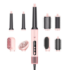 Cepillo de Aire Caliente Multifuncional 8 <span class=keywords><strong>en</strong></span> <span class=keywords><strong>1</strong></span> para Peinar el Cabello, Set de Cepillo Alisador de Pelo <span class=keywords><strong>5</strong></span> <span class=keywords><strong>en</strong></span> <span class=keywords><strong>1</strong></span> con Accesorios para Rizar y Dar Volumen - Product Image 1