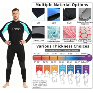 Combinaison de plongée intégrale thermique en néoprène pour homme, 3mm 5mm, à manches longues, pour la plongée, le surf et la plongée sous-marine, personnalisable en gros - Product Image 4