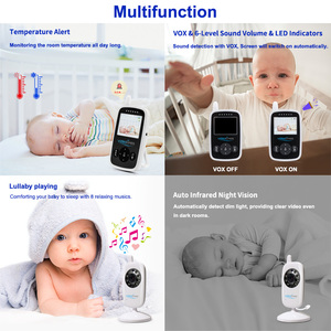 Babyphone vidéo Portable, écran 2.4 ", vision nocturne, Portable, moniteur avec deux voies, pour bébé - Product Image 5