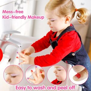 Trousse <span class=keywords><strong>de</strong></span> <span class=keywords><strong>Maquillage</strong></span> <span class=keywords><strong>et</strong></span> Cosmétiques Lavables Non Toxiques en Plastique pour Filles, avec Outils <span class=keywords><strong>et</strong></span> Pinceaux, Idéale pour le Jeu d'Imitation en Crèche - Product Image 6