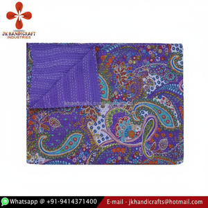 El mejor juego de cama de algodón con diseño de Paisley étnico tamaño Queen hecho a mano profesional - Product Image 1