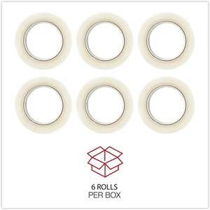 UNV63500 Cinta Adhesiva Transparente Universal de 3 Pulgadas de Diámetro Interior x 110 Yardas de Largo para Sellado de Cajas, Paquete de 6 - Product Image 5