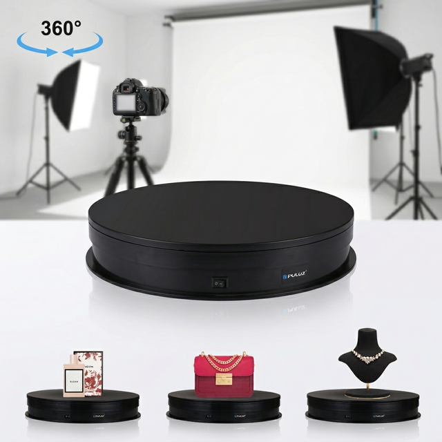 PULUZ USB Electric Turntable Photo Display Stand 30cm Diameter Heavy Duty 10-20kg
