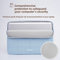 Housse d'ordinateur portable personnalisée en tissu doux rembourré, antichoc, pour ordinateur portable 14 15,6 pouces, légère, pour les voyages d'affaires, le bureau