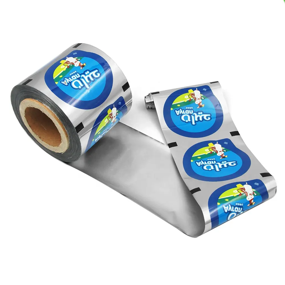 Food grade gelee saft joghurt tasse dicht aluminium folie deckelfolie durch roll