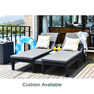 Chaise longue en <span class=keywords><strong>plastique</strong></span> portable pour l'extérieur, résistante aux intempéries, pour une utilisation en intérieur/extérieur dans la cour et la villa - Product Image 5