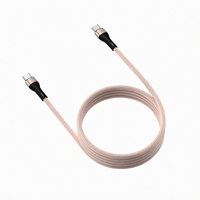 Câble de charge rapide magnétique USB-C vers Type-C PD 60W/100W 3A de 1 m avec blindage tressé et conducteur en cuivre pur
