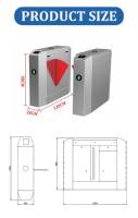 HFSecurity porta di controllo di accesso biometrico riconoscimento facciale ad alta velocità wing gate F101 per palestre con Software di gestione