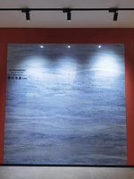 Carreaux de pierre frittée bleus artificiels Salle de bain Salon Décoration murale Sol Dalle de pierre frittée Carreaux de porcelaine 1200x600
