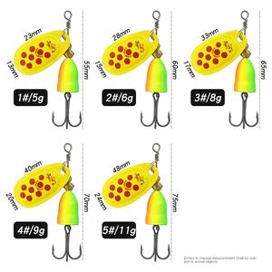 Leurre de pêche Spinnerbait en métal dur avec hameçon triple pour la pêche au bar, à la truite, au saumon en eau douce et en eau salée, équipement de pêche Spinner Bait - Product Image 6