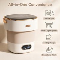 Nouvelle mini-laveuse/sécheuse automatique à chargement par le haut, pliable, tout-en-un, en plastique, électrique, pour la maison, le dortoir, l'US RV