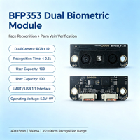 Módulo de Reconocimiento Facial Biométrico Dual BFP353, Binocular, de Bajo Consumo, Alimentado por USB, para Sistema de Control de Acceso Inteligente