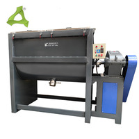 Mélangeur horizontal à ruban hélicoïdal double 1000 kg, mélangeur d'alimentation horizontal, mélangeur à ruban pour compost, machine à mélanger les engrais liquides