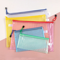 Paquete de 15 Fundas para Documentos de Malla Impermeable en 5 Colores a Precio Económico, Fundas para Documentos A4 + A5 + A6, Carpeta para Documentos con Cierre para Recibos