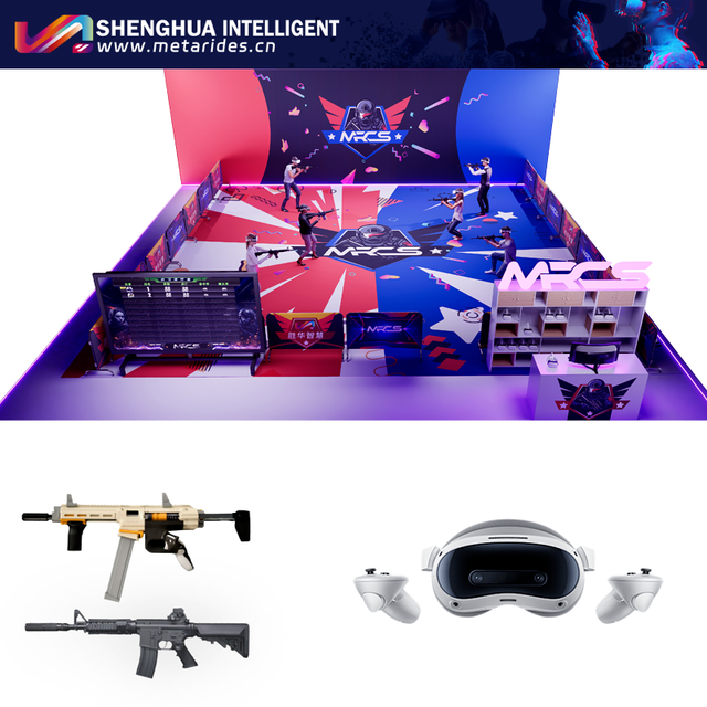 Free Roam Indoor Steel VR Shooting Arena for 4-8 Players Multiplayer Games