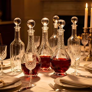 Bouteille <span class=keywords><strong>de</strong></span> Luxe Moderne Gaufrée 250ml en Verre Cristal pour Vodka, Whisky, Brandy avec Bouchon en Verre – Édition 2026 - Product Image 3