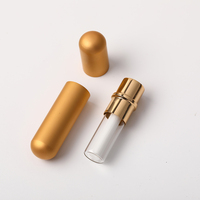 Bouteille d'aromathérapie en métal de 5 ml avec mèche en coton, inhalateur nasal, mini flacon de parfum, impression personnalisée