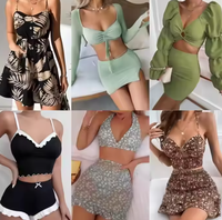 Ensemble jupe et haut sans manches pour femme, style décontracté et sexy, couleur unie, avec cordon de serrage, motif ajouré, boutons vintage, collection été 2026, vente en gros
