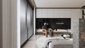 Mobile TV Moderno su Misura per Soggiorno, Lusso per Villa e Appartamento, Servizio di Progettazione Professionale, Fornitura Diretta dalla Fabbrica - Product Image 2