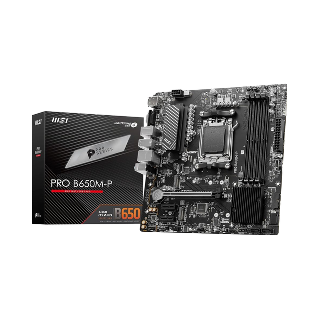 Pro B650M AM5 Micro-ATX Desktop Motherboard AMD B650 Chipset Double DDR5 Slots 256GB Max Memory 1x PCI-E X16 2X M.2 4X SATA