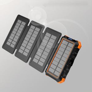 Batterie externe solaire haute capacité 36000 mAh avec fonction de charge rapide sans fil et manivelle pour le camping en extérieur - Product Image 4
