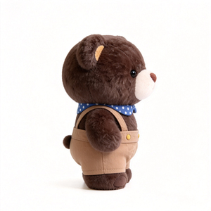 <span class=keywords><strong>Orsetto</strong></span> di peluche marrone scuro all'ingrosso, <span class=keywords><strong>orsetto</strong></span> personalizzato con pantaloni con bretelle, <span class=keywords><strong>orsetto</strong></span> adorabile, peluche animale - Product Image 4