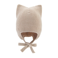 Nouveau Bonnet Tricoté 2026 avec Oreilles de Chat Mignonnes, Chaud et Polyvalent pour Femme, Effet Amincissant sur le Visage