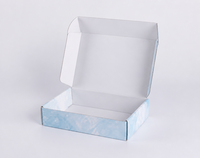 Boîte à vêtements personnalisée à motif marbré, design aquarelle, en carton ondulé, pour l'expédition de vêtements, avec logo imprimé, emballage pour vêtements