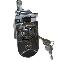 Verrou à ressort à poussée télescopique réglable en alliage de zinc-aluminium - Quincaillerie noire/chrome pour porte/armoire de camping-car, bateau et caravane