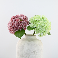 Vente en gros de fleurs artificielles en latex de haute qualité, grandes hortensias au toucher réel, arrangement floral pour mariage, fête, maison, bureau
