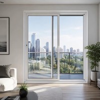 Jendela Geser Kaca Ganda Putih Desain Eropa Tahan Angin Efisiensi Tinggi, Kedap Suara, Berstandar Energy Star